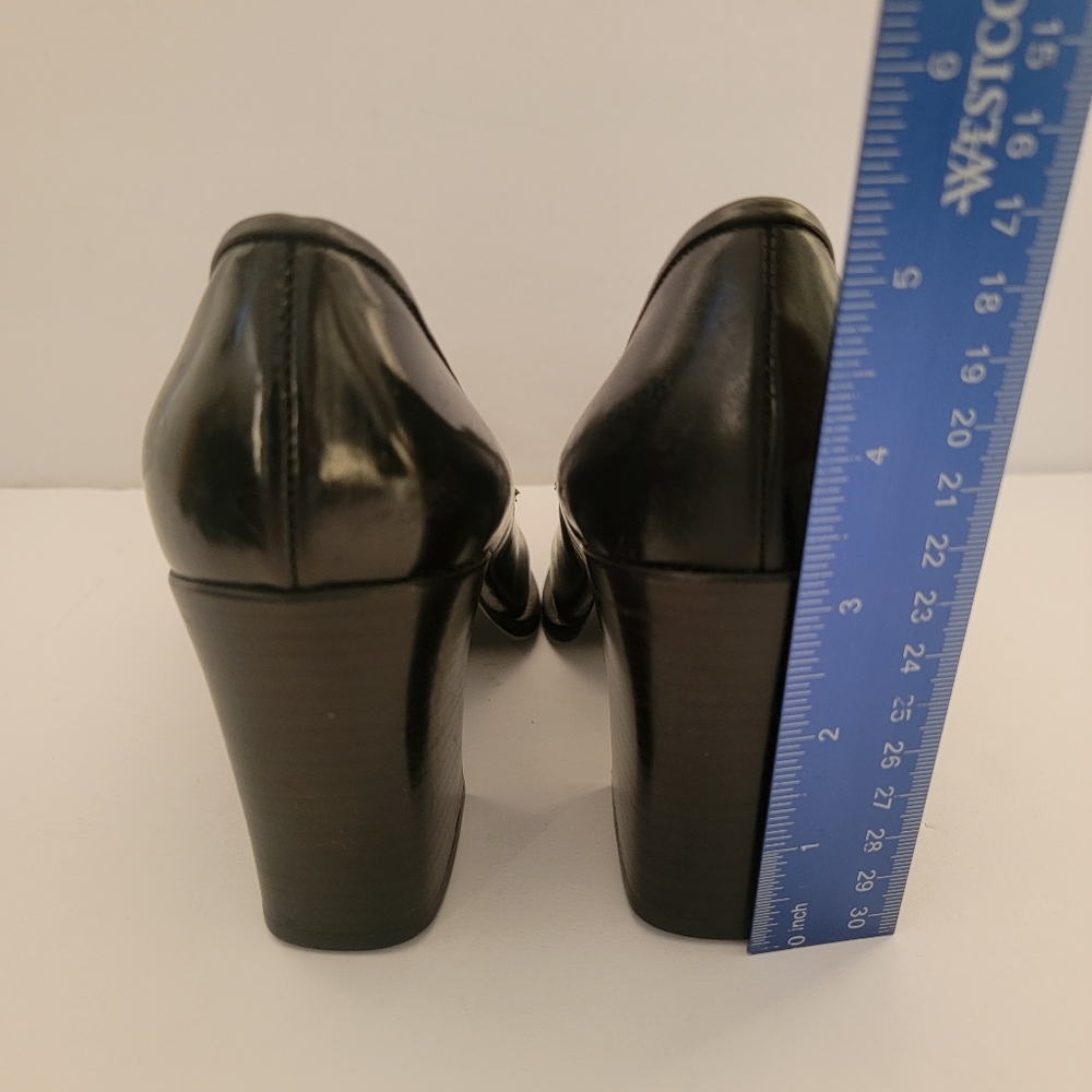 Vintage Leather Prada Loafers Heel - Picture 13 of 15